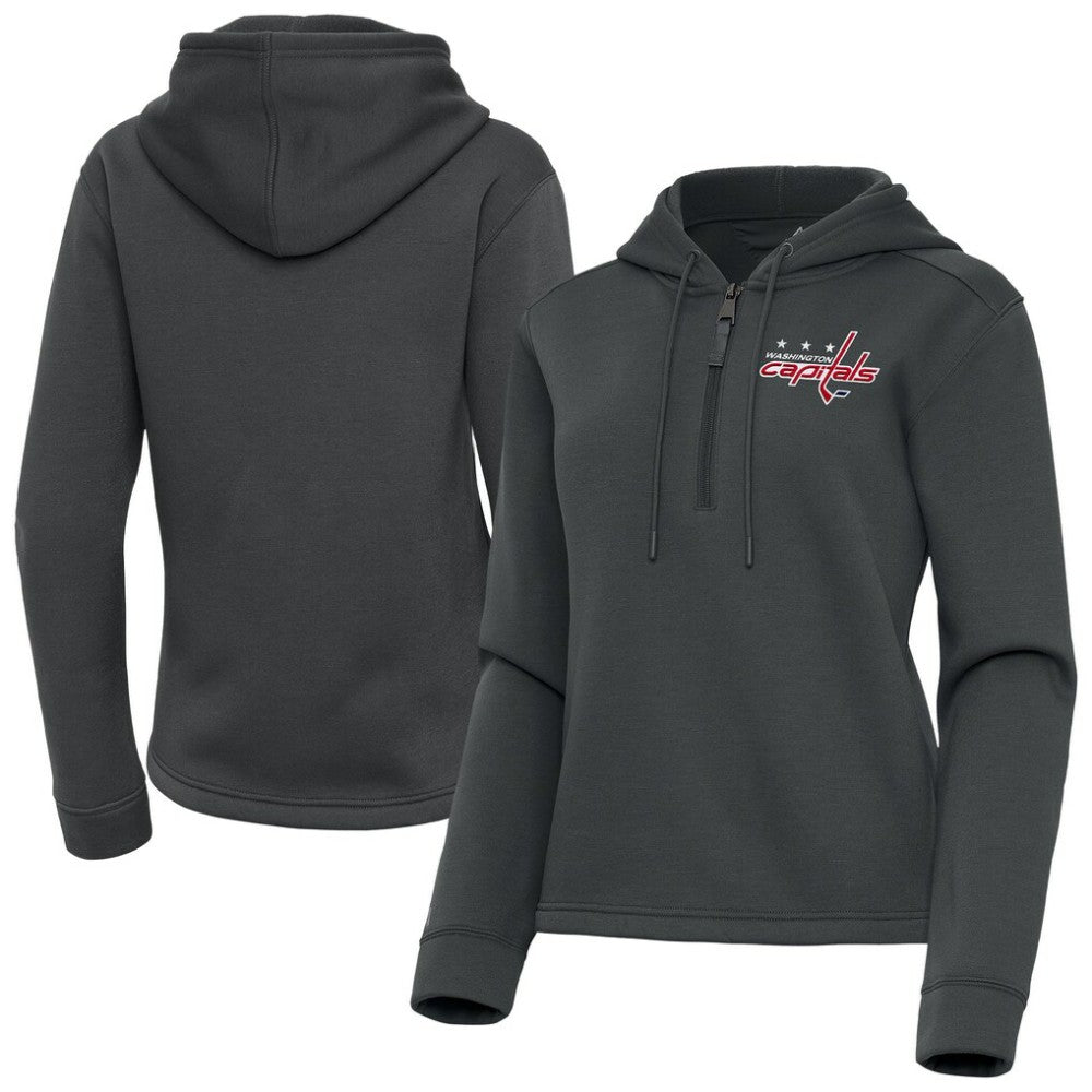 Washington Capitals Antigua Women's Contemporary Quarter-Zip Hoodie