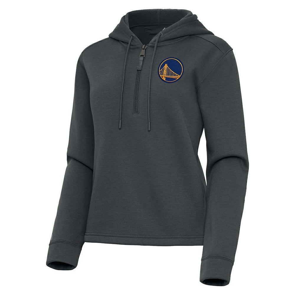 Golden State Warriors Antigua Women's Contemporary Quarter-Zip Hoodie sale - Pewter for sale