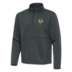 Milwaukee Bucks Antigua Twist Quarter-Zip Pullover Top - Pewter for sale