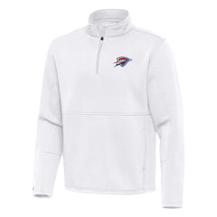 Oklahoma City Thunder Antigua Twist Quarter-Zip Pullover Top - White cheap