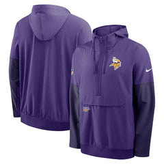 NFL Minnesota Vikings Sideline Anorak Half-Zip Hoodie Jacket
