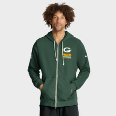 NFL Green Bay Packers Sideline Standard Issue Utility Player Dri-FIT Full-Zip Hoodie