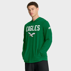 NFL Philadelphia Eagles Sideline Pass Accuracy Dri-FIT Long Sleeve Hoodie T-Shirt