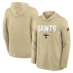 NFL New Orleans Saints Sideline Pass Accuracy Dri-FIT Long Sleeve Hoodie T-Shirt