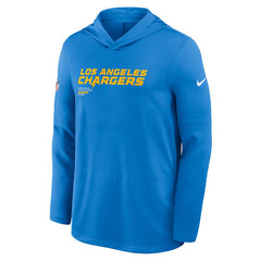 NFL Los Angeles Chargers Sideline Pure Fury Performance Long Sleeve Hoodie T-Shirt