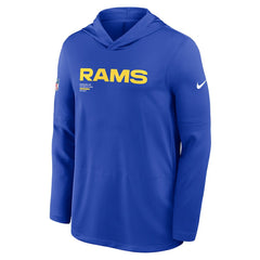 NFL Los Angeles Rams Sideline Pure Fury Performance Long Sleeve Hoodie T-Shirt