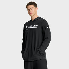 NFL Philadelphia Eagles Sideline Pure Fury Performance Long Sleeve Hoodie T-Shirt