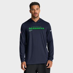 NFL Seattle Seahawks Sideline Pure Fury Performance Long Sleeve Hoodie T-Shirt