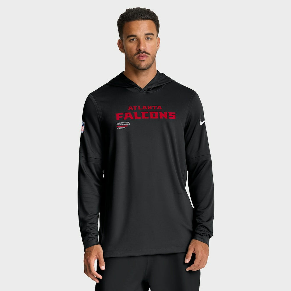 NFL Atlanta Falcons Sideline Pure Fury Performance Long Sleeve Hoodie T-Shirt