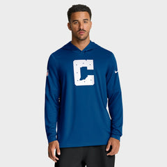 NFL Indianapolis Colts Sideline Option Read Dri-FIT Long Sleeve Hoodie T-Shirt