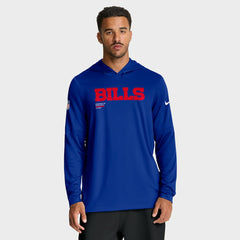 NFL Buffalo Bills Big & Tall Sideline Dri-FIT Long Sleeve Hoodie T-Shirt