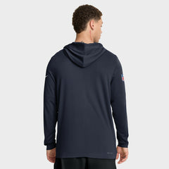 NFL Chicago Bears Big & Tall Sideline Dri-FIT Long Sleeve Hoodie T-Shirt