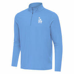 Los Angeles Dodgers Antigua Intent Quarter-Zip Top - Powder Blue