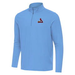 St. Louis Cardinals Antigua Intent Quarter-Zip Top - Powder Blue
