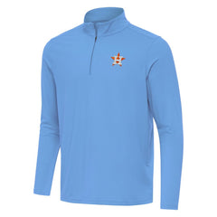 Houston Astros Antigua Intent Quarter-Zip Top - Powder Blue