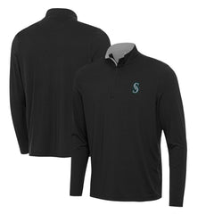 Seattle Mariners Antigua Content Quarter-Zip Top - Black