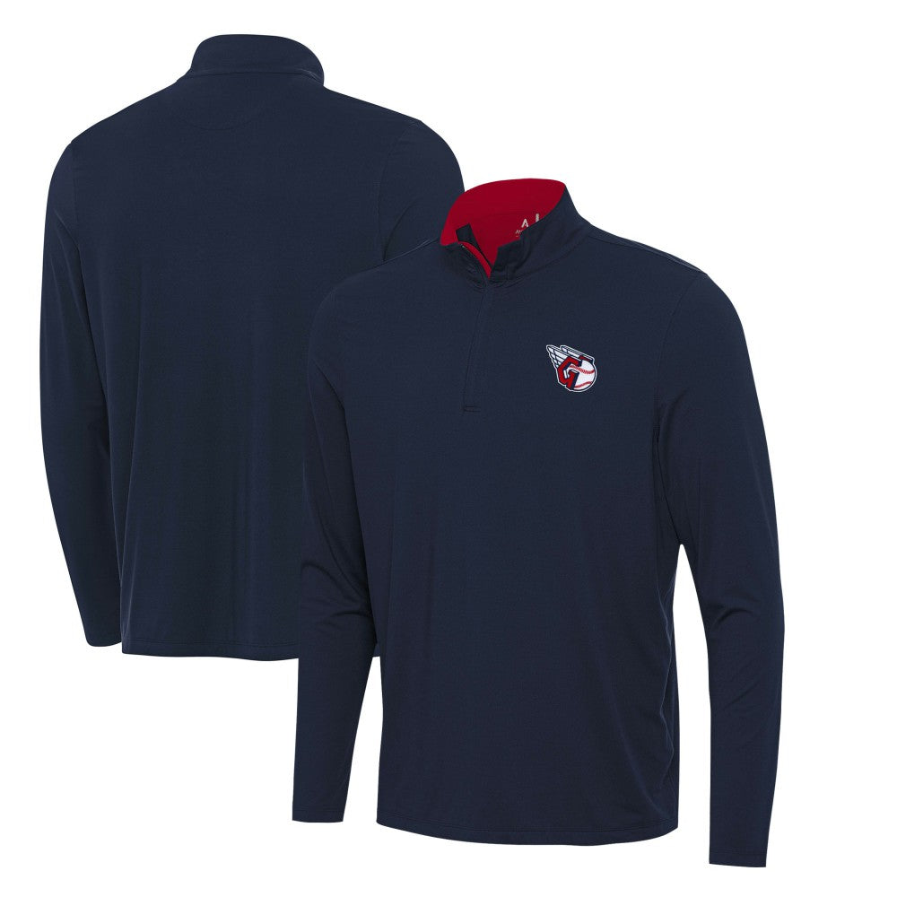 Cleveland Guardians Antigua Content Quarter-Zip Top - Navy