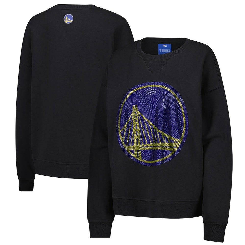 Golden State Warriors Terez Women's Gemstone Logo Pullover Sweatshirt sale - Black outlet