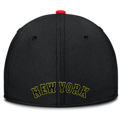 New York Mets Neon 90s Rise SwooshFlex Hat - Crimson/Black | Nike