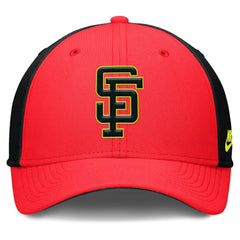 San Francisco Giants Neon 90s Rise SwooshFlex Hat - Crimson/Black | Nike