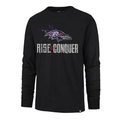 NFL Baltimore Ravens '47 Rise and Conquer Franklin Long Sleeve T-Shirt