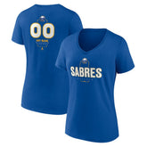 Buffalo Sabres Women's Personalized Name & Number Midfielder V-Neck T-Shirt
