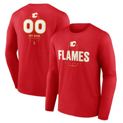 Calgary Flames Personalized Name & Number Midfielder Long Sleeve T-Shirt