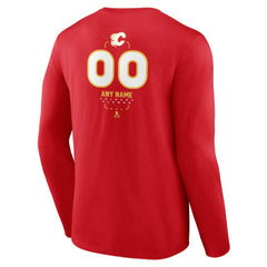 Calgary Flames Personalized Name & Number Midfielder Long Sleeve T-Shirt