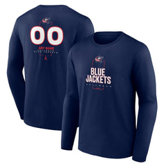 Columbus Blue Jackets Personalized Name & Number Midfielder Long Sleeve T-Shirt