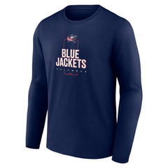 Columbus Blue Jackets Personalized Name & Number Midfielder Long Sleeve T-Shirt