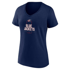 Columbus Blue Jackets Women's Personalized Name & Number Midfielder V-Neck T-Shirt