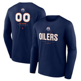 Edmonton Oilers Personalized Name & Number Midfielder Long Sleeve T-Shirt