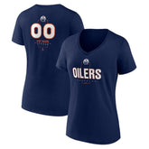 Edmonton Oilers Women's Personalized Name & Number Midfielder V-Neck T-Shirt