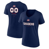 Montreal Canadiens Women's Personalized Name & Number Midfielder V-Neck T-Shirt
