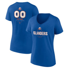 New York Islanders Women's Personalized Name & Number Midfielder V-Neck T-Shirt