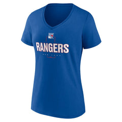 New York Rangers Women's Personalized Name & Number Midfielder V-Neck T-Shirt