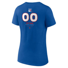 New York Rangers Women's Personalized Name & Number Midfielder V-Neck T-Shirt