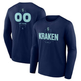 Seattle Kraken Personalized Name & Number Midfielder Long Sleeve T-Shirt