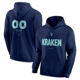 Seattle Kraken Personalized Name & Number Midfielder Pullover Hoodie