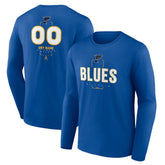 St. Louis Blues Personalized Name & Number Midfielder Long Sleeve T-Shirt