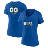 St. Louis Blues Women's Personalized Name & Number Midfielder V-Neck T-Shirt