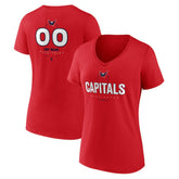 Washington Capitals Women's Personalized Name & Number Midfielder V-Neck T-Shirt