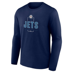 Winnipeg Jets Personalized Name & Number Midfielder Long Sleeve T-Shirt