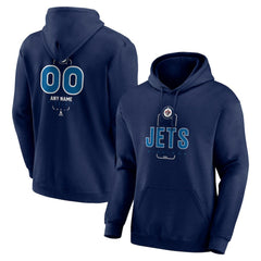 Winnipeg Jets Personalized Name & Number Midfielder Pullover Hoodie