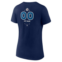 Winnipeg Jets Women's Personalized Name & Number Midfielder V-Neck T-Shirt