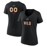 Minnesota Wild Women's Personalized Name & Number Midfielder V-Neck T-Shirt