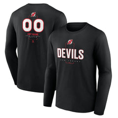 New Jersey Devils Personalized Name & Number Midfielder Long Sleeve T-Shirt