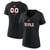 New Jersey Devils Women's Personalized Name & Number Midfielder V-Neck T-Shirt