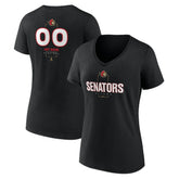 Ottawa Senators Women's Personalized Name & Number Midfielder V-Neck T-Shirt