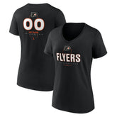 Philadelphia Flyers Women's Personalized Name & Number Midfielder V-Neck T-Shirt